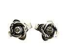 David Yurman Crossover Infinity Diamond Stud Earrings in Sterling Silver