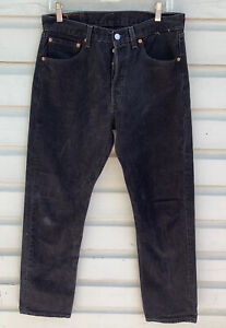 Vintage 90s Levi’s 501 0660 Black Button Fly Denim Jeans 32x32 USA Made 1999