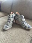 Lucky Brand  Camo Wedge booties 7.5 leather