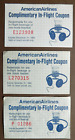 Vintage American Airlines Beverage Coupons, Set of 3, Collectible Drink Vouchers