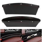2PCS Universal Car Seat Gap Filler Organizers Catch Pocket Leather Storage Box