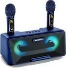 Masingo Karaoke Machine Presto G2 (Blue)for Adults & Kids-2 Wireless Microphones