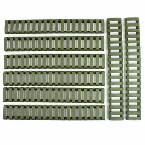 8 Pieces Heat Resistant Weaver Picatinny Ladder Rail Cover - OD Green
