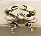 Tabletop Figurine Brass Crab Animal Statue Small Sculpture Home Decor Gifts