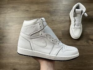 New Men’s Size 9.5 Nike Air Jordan 1 Retro High OG 'White Perforated' 555088-100