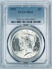 1923 Peace Silver $1 Dollar Coin PCGS MS 61