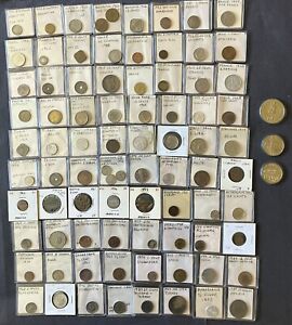 WORLD MIXED LOT OF 85 PLUS FOREIGN COINS DATED IN 1900'S MANY COUNTRIES