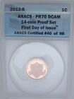 2013-S Lincoln Shield Cent ANACS PR70 DEEP CAMEO - First Day of Issue