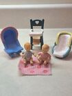Fisher-Price 1990's Loving Family Dollhouse 2 BABIES & 4 NURSERY ACCESSORY LOT