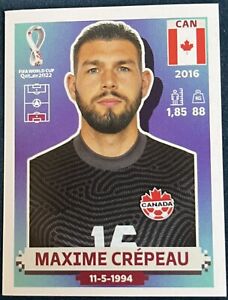 New Listing2022 Panini FIFA World Cup Qatar 2022 Stickers CAN 4 Maxime Crepeau Canada