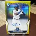 2023 1st Bowman Chrome Diego Hernandez Yellow Refractor Auto /75 Royals CPA-DH