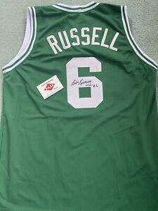 Bill Russell Autographed Jersey, Boston Celtic HOF,XL, New, COA #6 , Rare