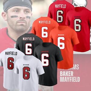 HOT SALE -  Baker Mayfield #6 Tampa Bay Buccaneers  Name & Number T-Shirt