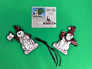 NC State Wolfpack Christmas Snowman Ornaments (2-Pack) Shelia's Collectibles