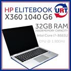 HP ELITEBOOK X360 1040 G6 i7-8665U 1.90GHz 32GB RAM /256GB NVMe /No OS #108930#