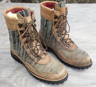 Vintage Danner Canvas Leather Camo Hunting Boots Sz 11 D - Style 68040X