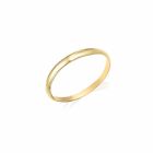 10K Solid Yellow Gold Knuckle Band Ring -Plain Round Stackable Finger Midi Thumb