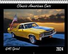 Start Any Month! Classic American Cars 2024 Hanging Wall Calendar 8.5