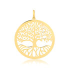 18k Solid Yellow Gold Tree of Life 30 mm Pendant for Necklace for Women