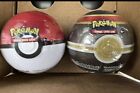 Pokemon TCG Poke Ball Tin Lot of 2 -D21- New/Sealed COSMIC ECLIPSE, REBEL CLASH
