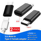 Type C Male to 8 Pin Female Adapter Converter For iPhone Android Cellphone