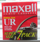 New ListingMaxell UR 90 Minute Blank Audio Cassette Tapes Normal Bias SEVEN PACK NEW!!!