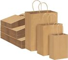 150pcs Paper Bags with Handles Assorted Sizes Kraft Gift Bags Bulk, Brown Paper
