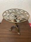 Vintage Heavy Brass Geese Fireplace Trivet Plant Stand Home Decor 8