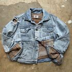 RRL Double RL Aztec Blanket Lined Distressed Denim Jacket Western USA Made Small