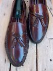 ALLEN EDMONDS Mens Dress Shoes Burgundy Leather Italian Tassel Loafers Size 12D