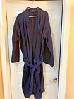 POLO RALPH LAUREN Navy Blue Plush/Thick Cotton Bath Robe w/Belt  Small/Medium