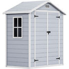 Outdoor Storage Shed 6.2' x 3.4' Garden Shed with Lockable Doors Vent and Window