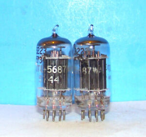 JTL 5687 Tung-Sol 2 radio audio amplifier vintage vacuum tubes valve tested 5687