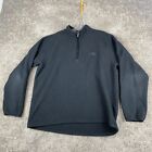 The North Face 1/4 Zip Pullover Waffle Knit Sweatshirt Men's XL Black