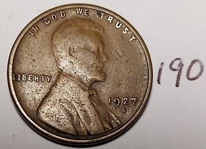 1927-S Lincoln Wheat Cent     #190