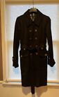 MARC by Marc Jacobs Women's Black Double Breasted Belted Military Trench Coat L