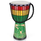 lotmusic African Djembe Drum, 9.5 '' Carved Mahogany Congo Drum, Professional...