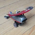 Antique 1930s Marx Looping Plane Wind Up Tin Litho Toy Plane with Pilot Working