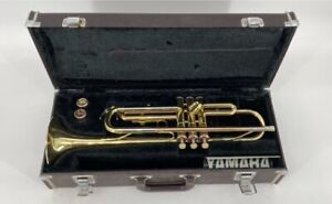 Yamaha Gold Colored Musical Instrument Trumpet With Carrying Case