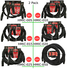 2 PACK Hosa Pro Microphone Cable HMIC-005/10/15/20/25, REAN XLR3F to XLR3M NEW