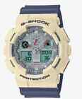G-Shock Analog-Digital Off White-Blue Retro Men's Watch GA100PC-7A2