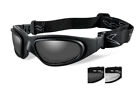 Wiley X SG 1 Tactical Safety Goggles in Black with Smoke & Clear Lens