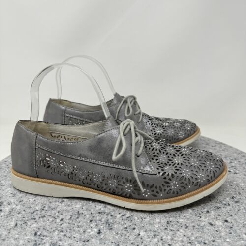 Remonte Oxford Shoes Womens 8 Gray Lace Up Comfort Soft Kennya 39