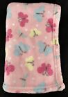 Parents Choice Pink Blue Yellow Butterfly Fleece Baby Blanket