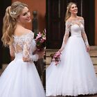 Elegant Long Sleeveless Wedding Dresses Tulle Applique A-line Bridal Gown Custom