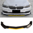 For BMW 525i 530i 540i Series Front Bumper Lip Spoiler Splitter Black Yellow (For: More than one vehicle)