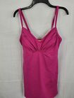 Lands End 1-Piece Bright Pink Swimsuit Swim Dress Size 18W Adjustable Straps
