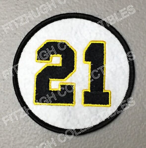 ROBERTO CLEMENTE PITTSBURGH PIRATES RETIRED JERSEY NUMBER 21 QUALITY PATCH