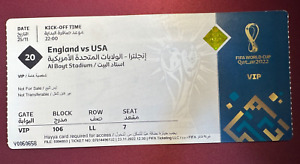 FIFA Qatar 2022 Ticket Match# 20 England V. USA VIP World Cup