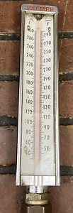 Antique Vintage Palmer Cincinnati O USA Brass Industrial Thermometer Steampunk